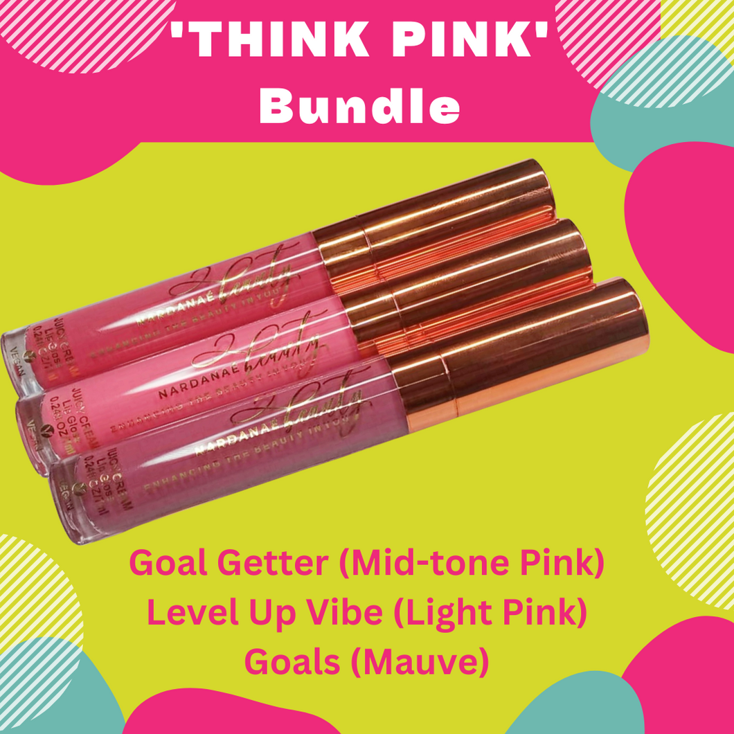 Juicy Cream Gloss- 'THINK PINK' Bundle (JM $6,300) Save $600Jmd