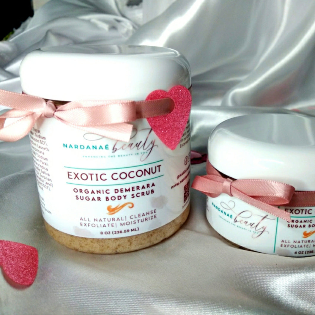 Exotic Coconut- Handmade Organic Demerara Sugar Body Scrub 4 oz (JM $2,200)